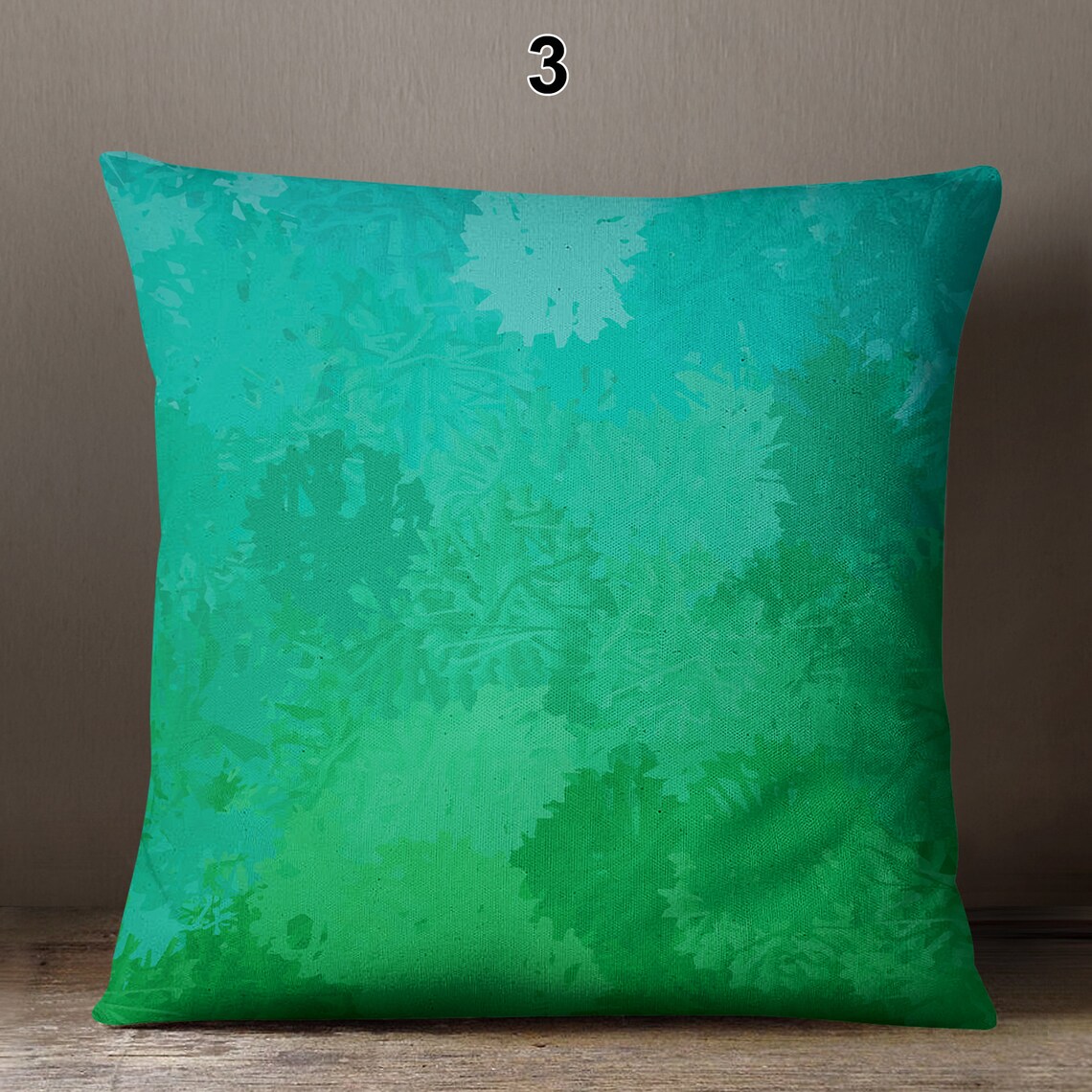 Teal and Green Cushion Covers Living Room Couch Pillowcases Etsy
