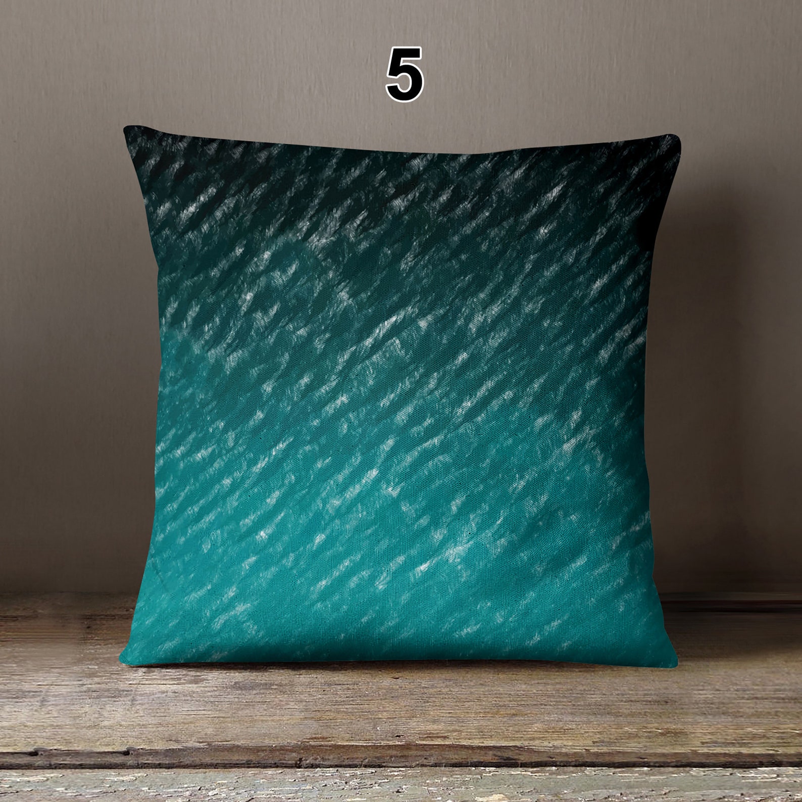 Black and Teal Pillowcases Dark Teal Pillow Covers Teal Etsy
