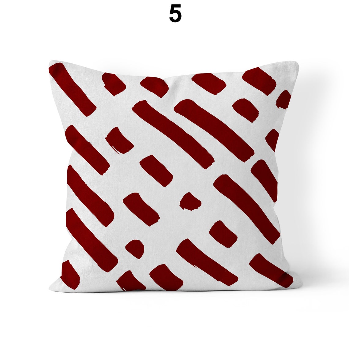 Red Decorative Pillows Dark Red Throw Pillows For Couch Etsy