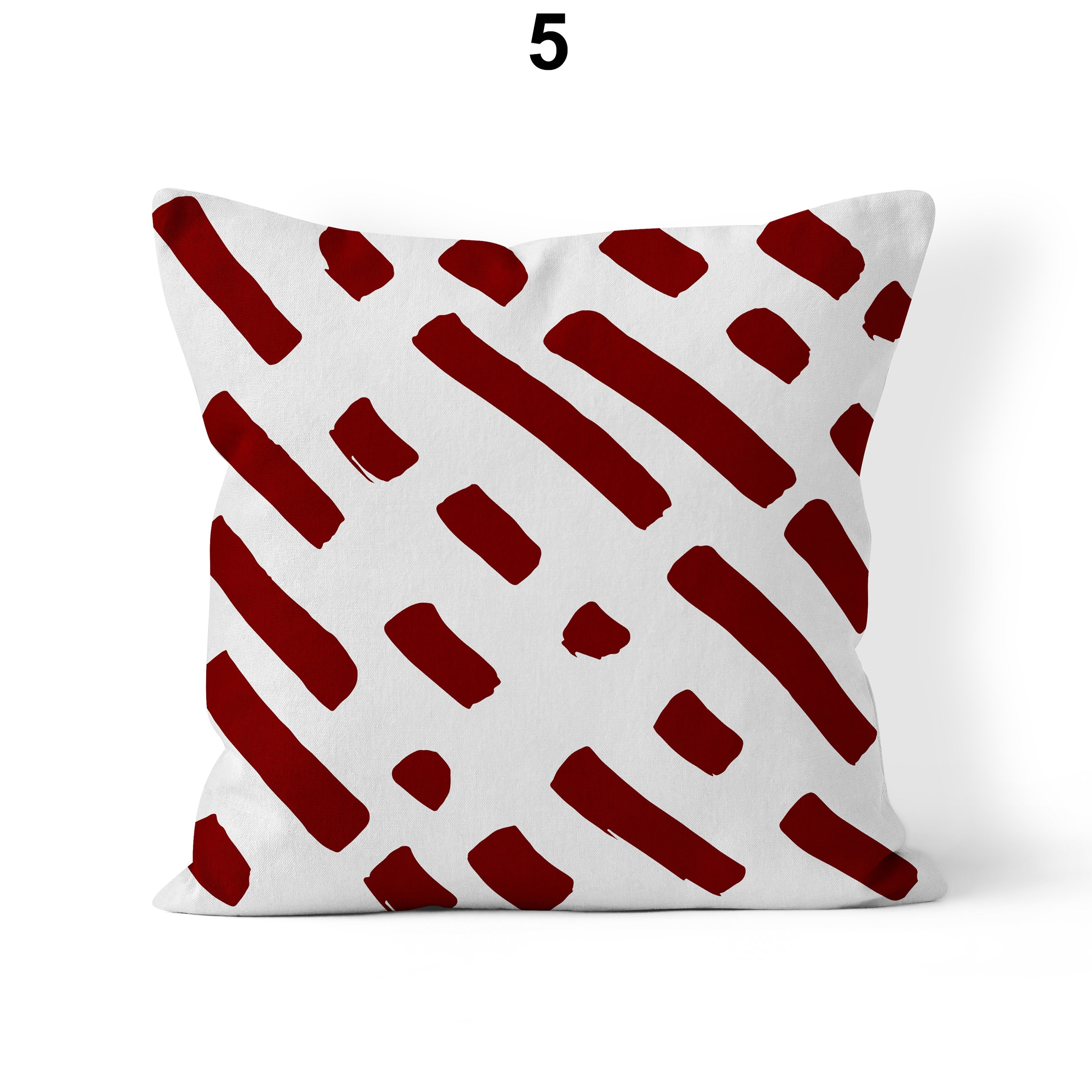 Red Decorative Pillows Dark Red Throw Pillows For Couch Etsy