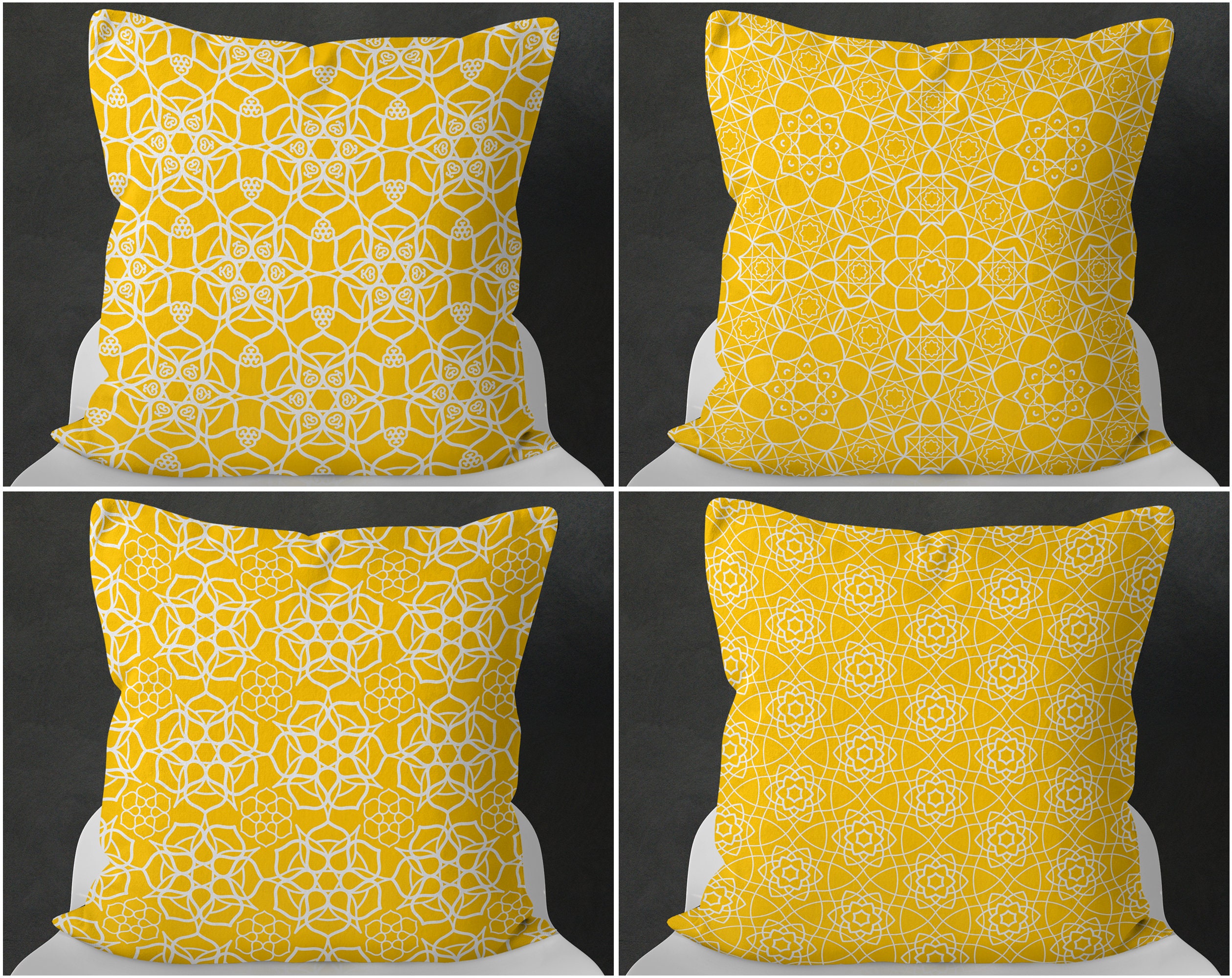 Mustard Yellow Throw Pillows Yellow Accent Pillows Extra Etsy