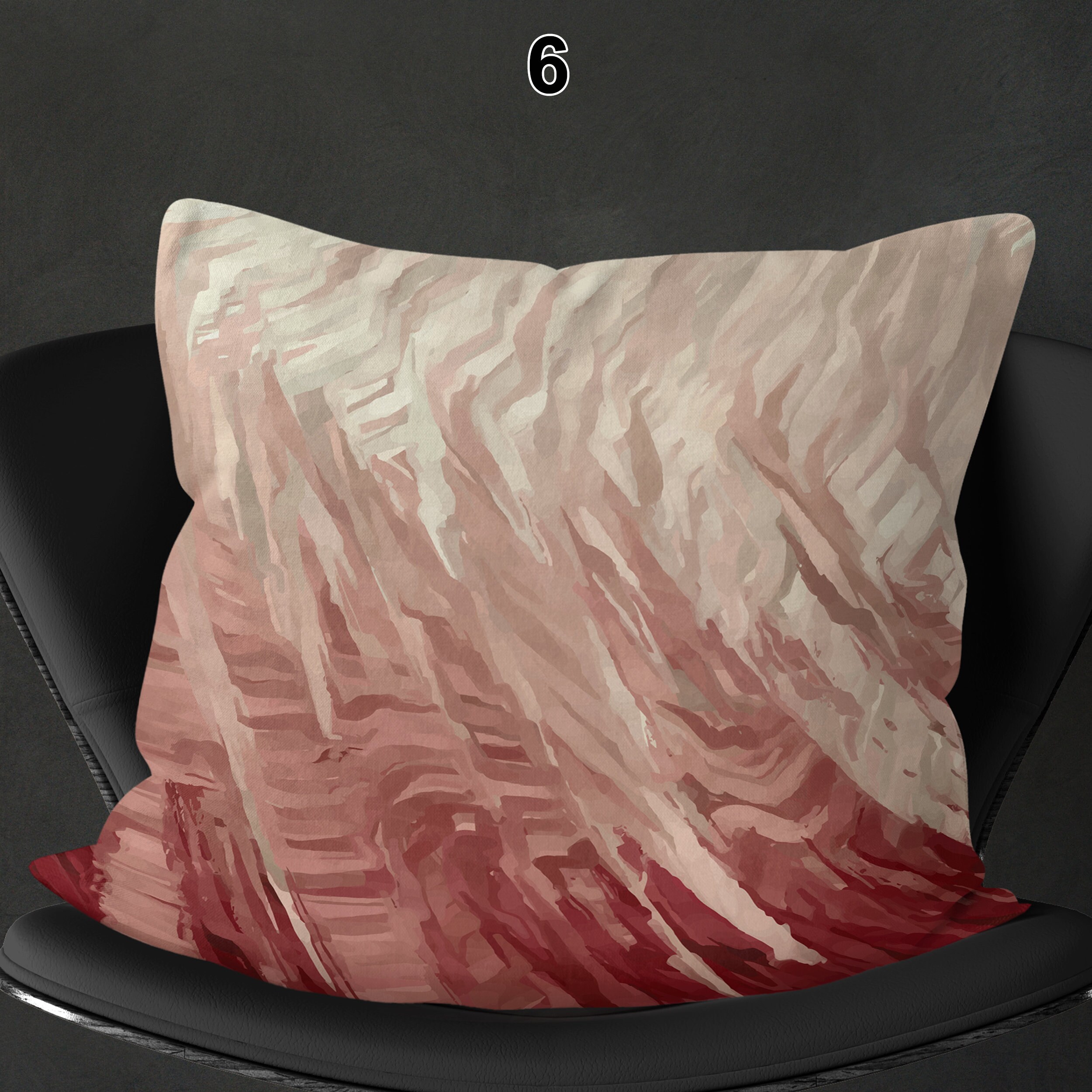 Burgundy and Beige Throw Pillow Covers Accent Pillowcases Etsy