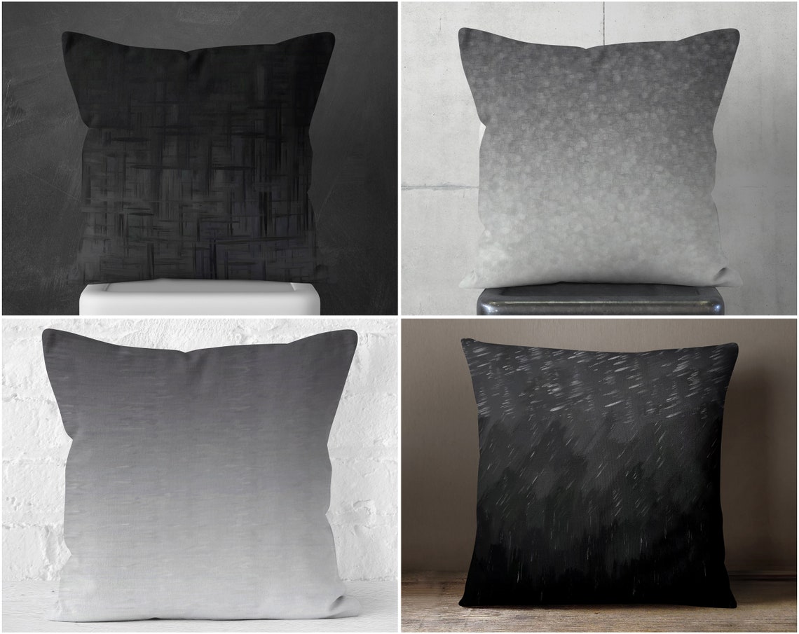 Accent Pillowcases for Charcoal Couch Charcoal Lumbar Pillow Etsy