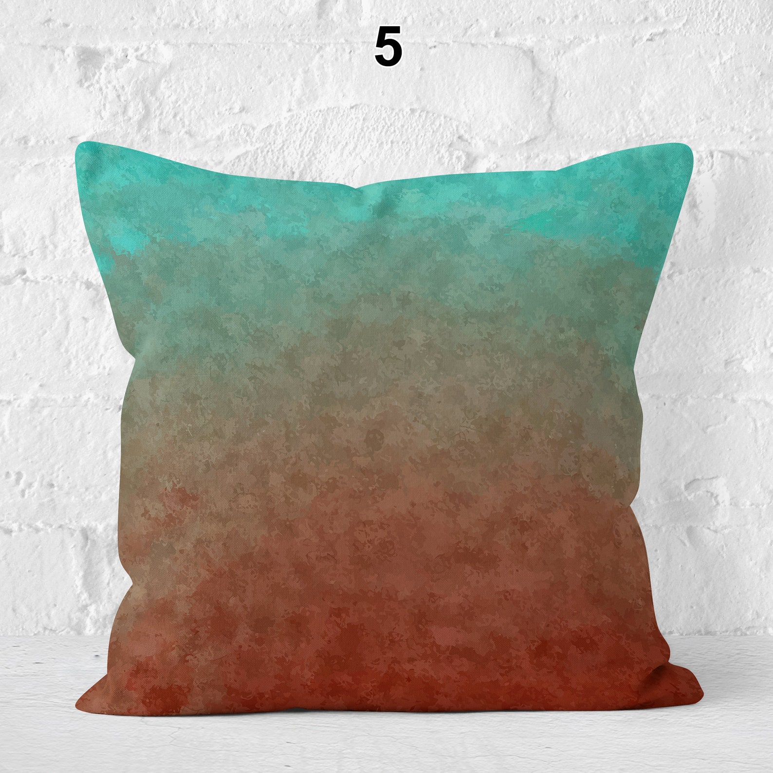 Turquoise and Brown Pillows Throw Pillows for Couch Etsy