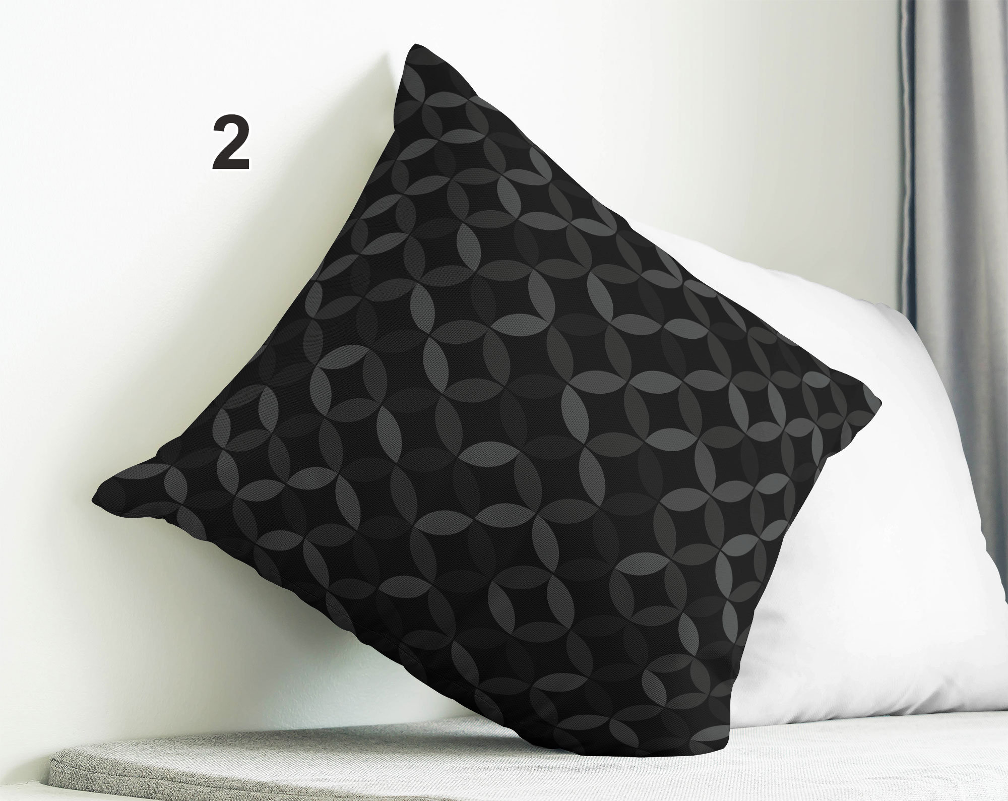 Modern Black Throw Pillows Charcoal Pillows Black Accent Etsy