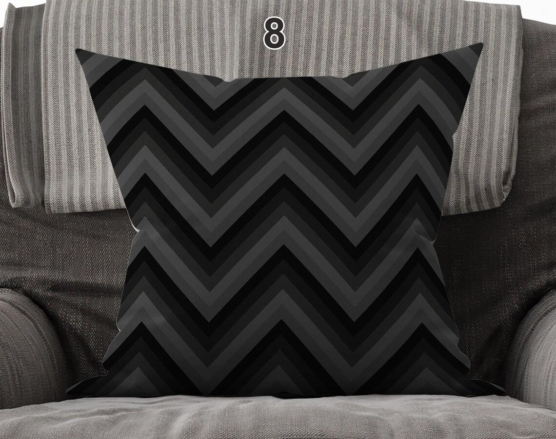 Modern Black Throw Pillows Charcoal Pillows Black Accent Etsy