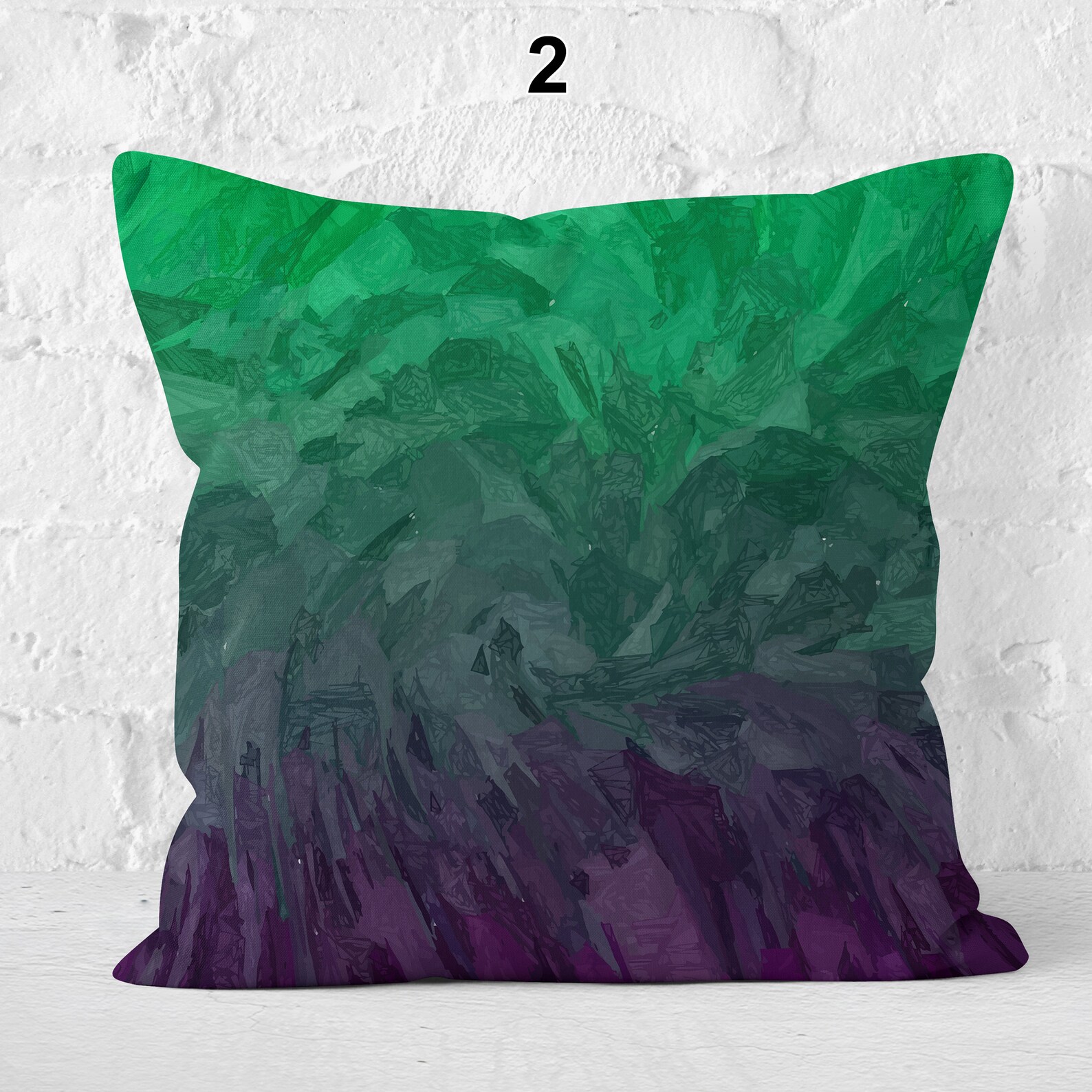 Purple and Green Pillowcases Best Couch Pillow Covers Etsy
