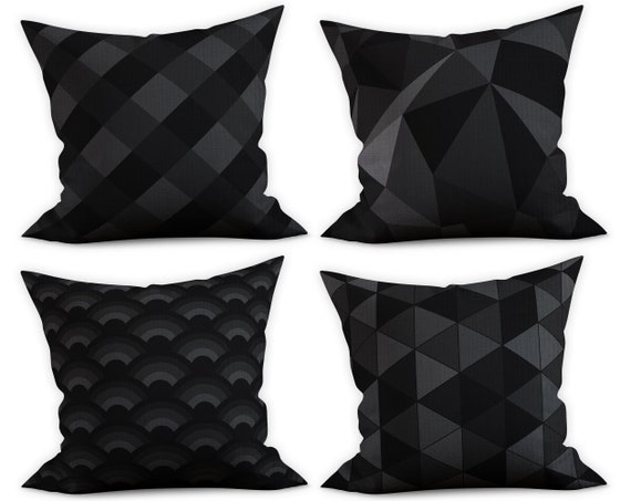 black accent pillows