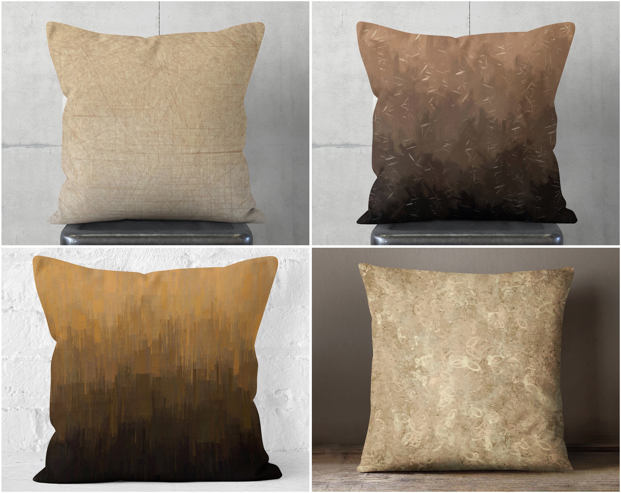 Camel Colored Throw Pillowcases Camel Throw Pillow Covers Etsy