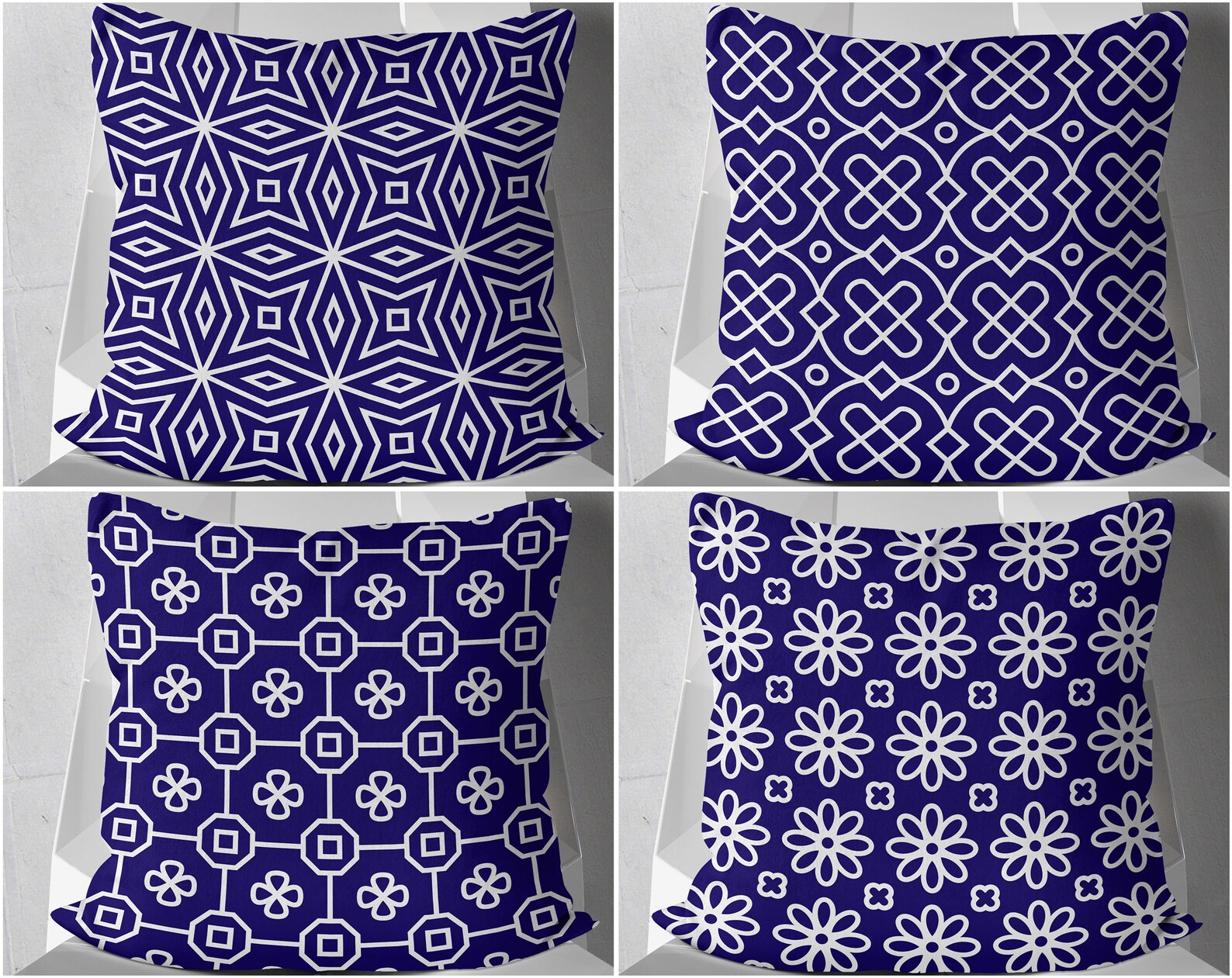 Blue Couch Pillowcases Decorative Pillows For Living Room Etsy