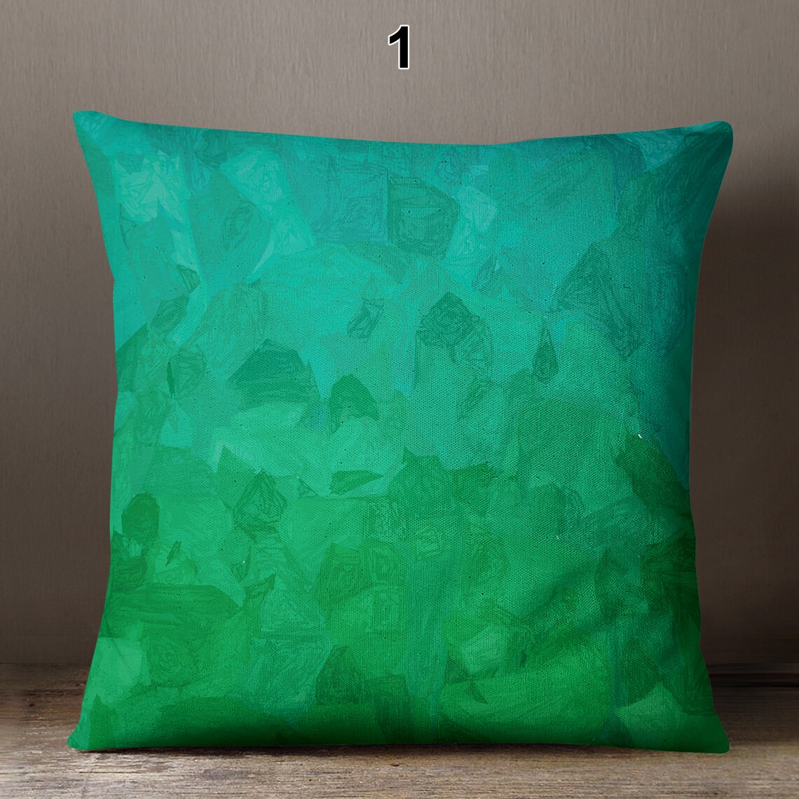 Teal and Green Cushion Covers Living Room Couch Pillowcases Etsy