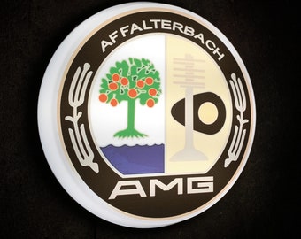 AMG Mercedes Vintage Logo Reproduction Garage Sign