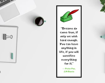 Peter Pan Quote Bookmark