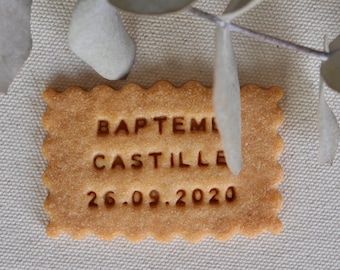 Set de 10 galletas de bautizo personalizadas