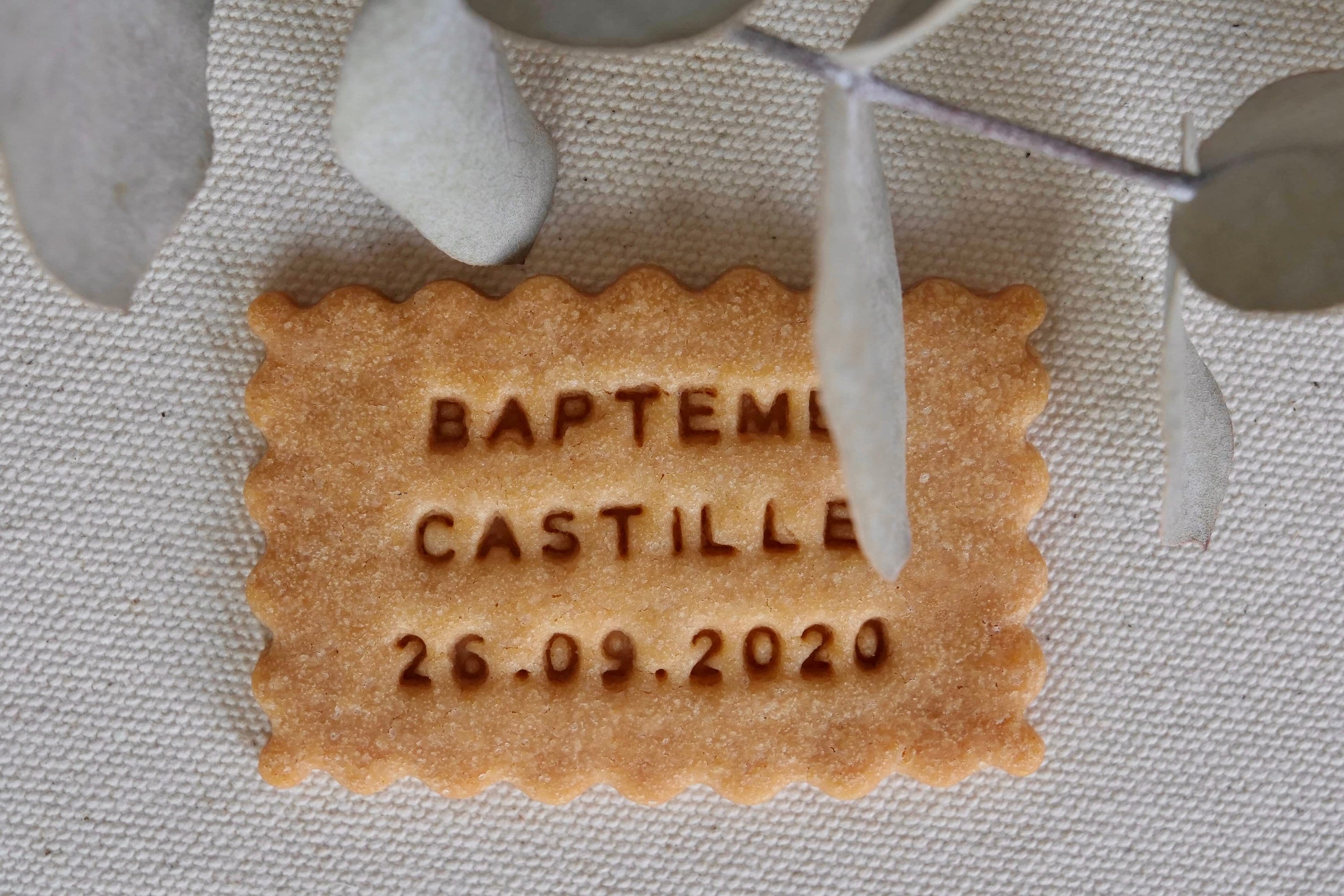 Lot de 10 Biscuits Personnalisés Baptême