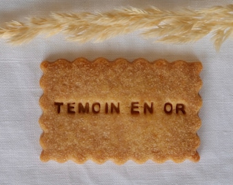 Lot de 10 biscuits personnalisés témoins et demoiselles d'honneur