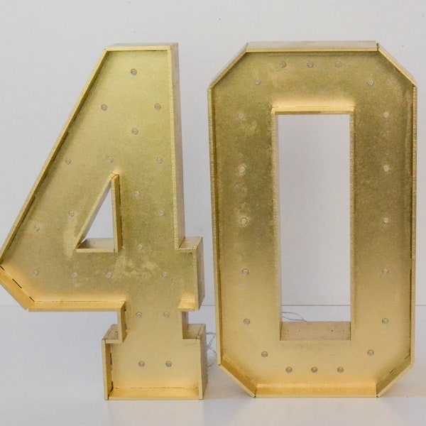 Marquee Numbers 30cm Tall Laser cutting file/ Light Up Numbers / Wedding Numbers/ DXF SVG