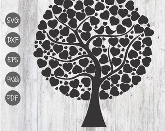 Wedding Guest Tree Design 3  Digital Cutting File