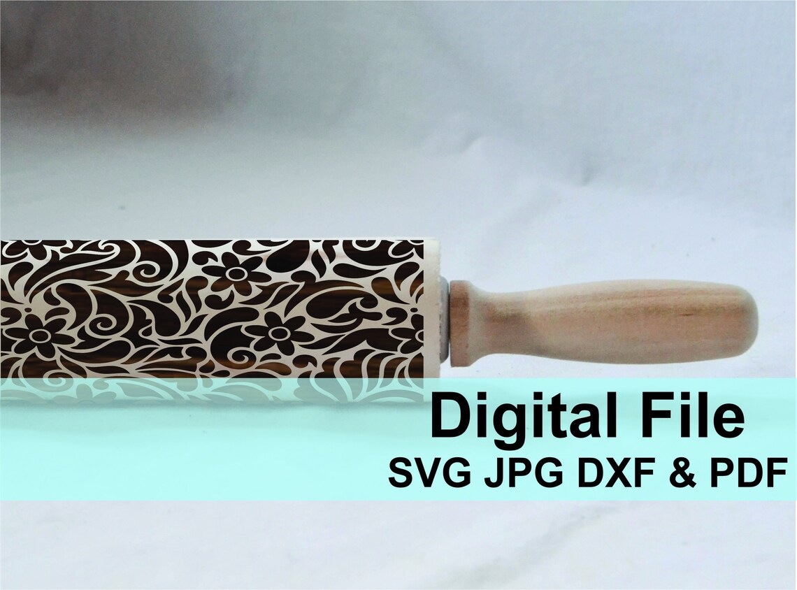 Engraved Rolling Pin Patterns Dxf, Svg, PDF and Jpeg Design 11 Etsy