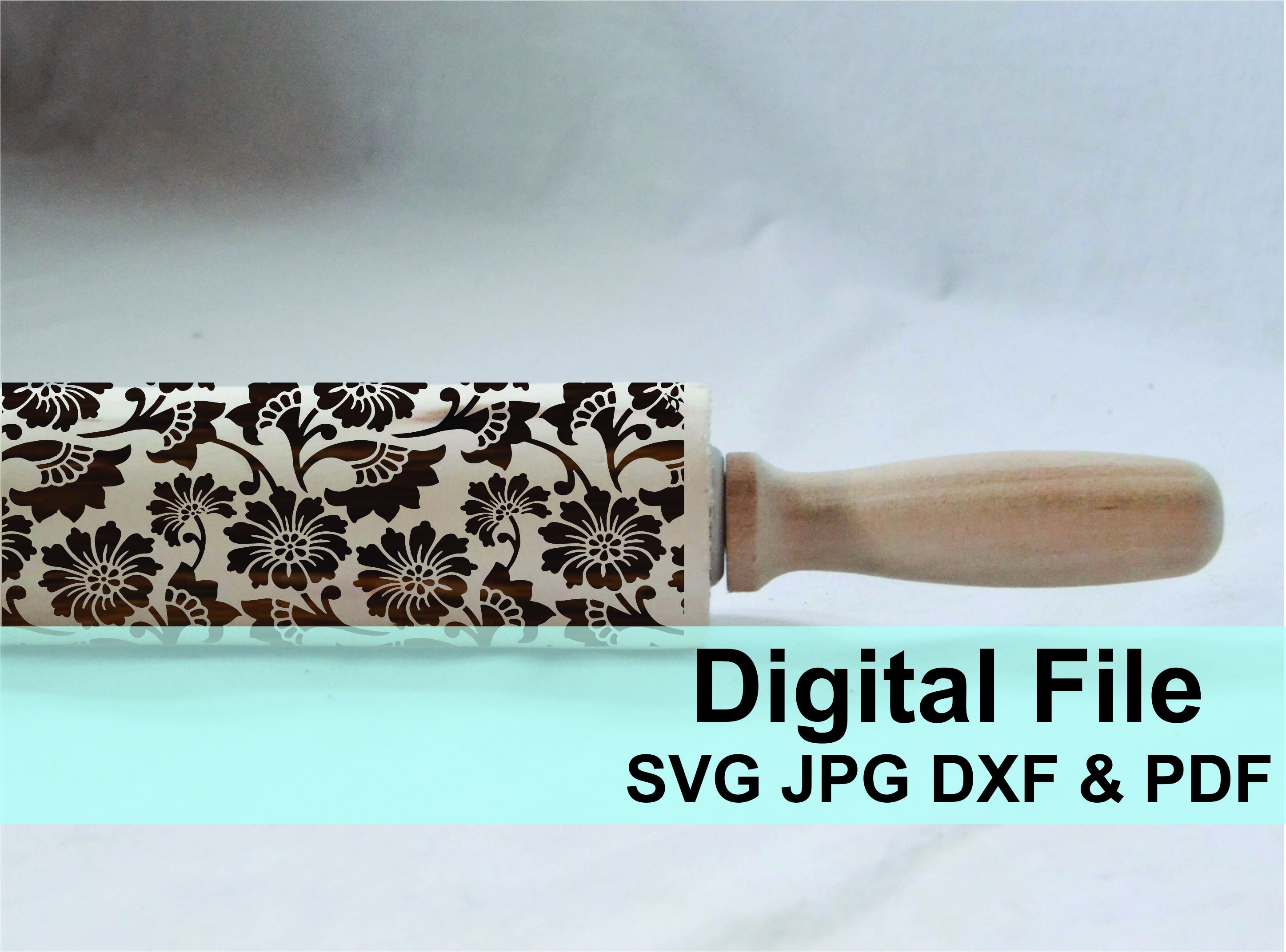 Engraved Rolling Pin Patterns - Dxf, Svg, PDF and Jpeg Design 13 - Etsy