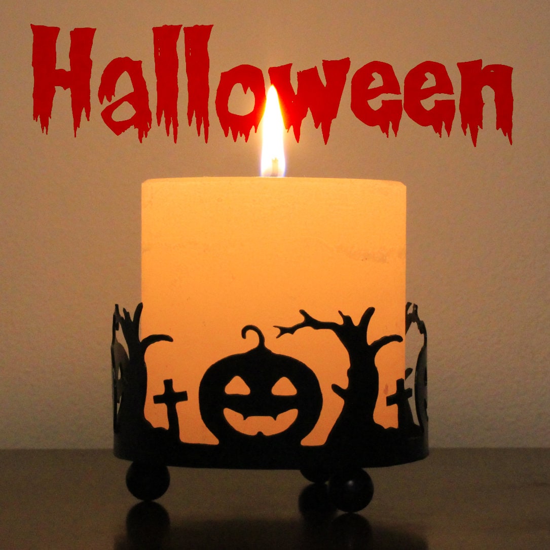 Halloween Candle Holder Etsy