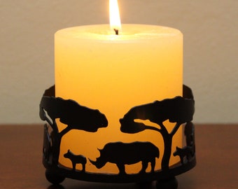 Rhino candle holder