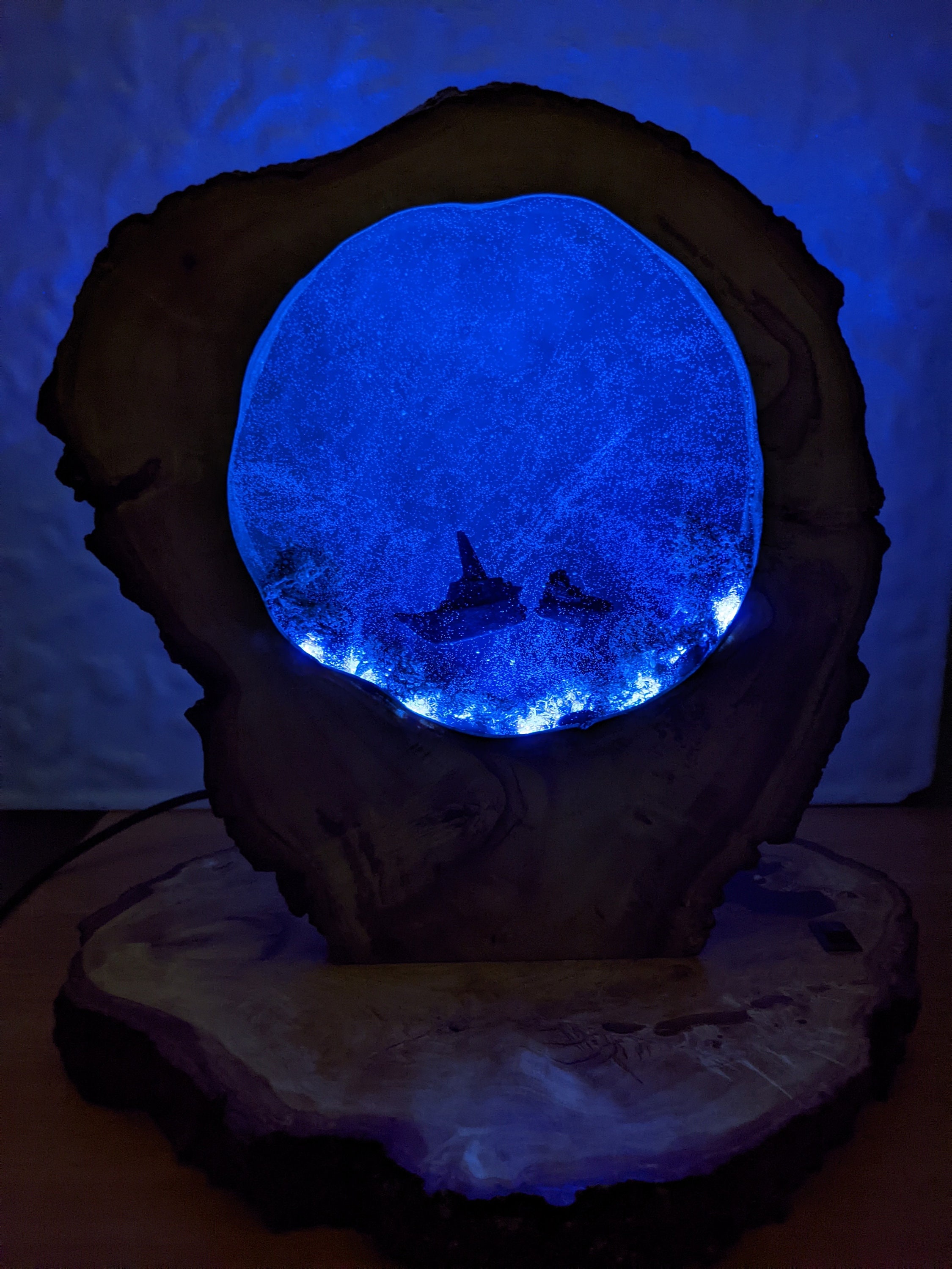 Resin Night Light Epoxy Resin Lamp Table Lamp Pirate Ship