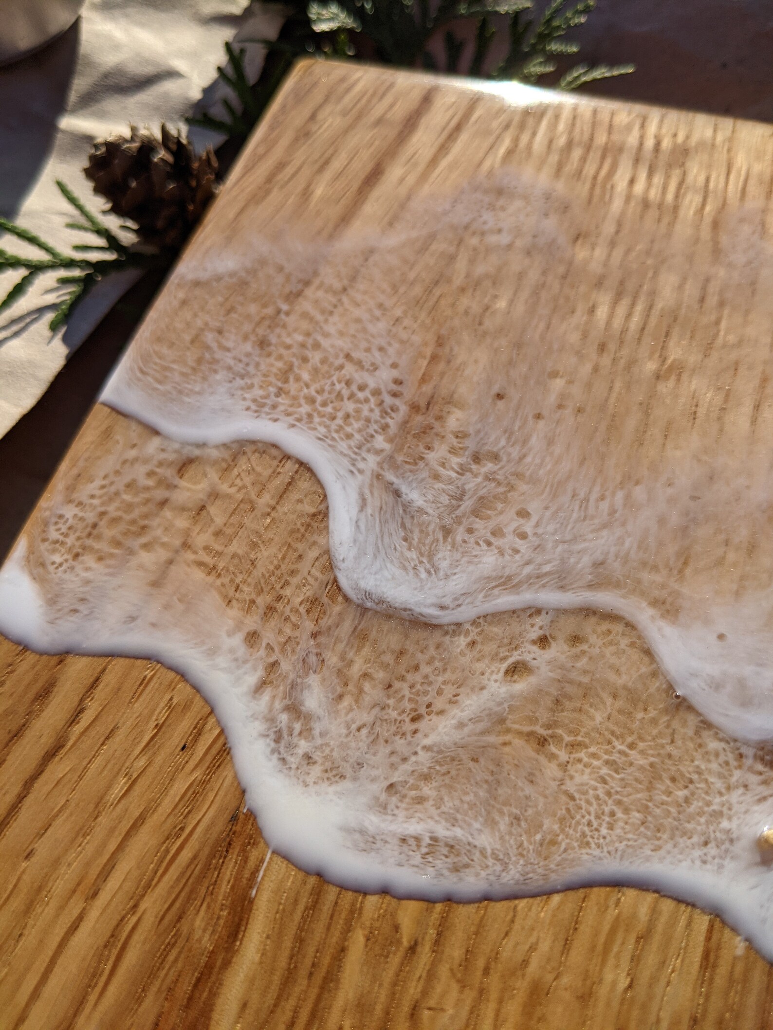 Resin Ocean Cheese Board Handmade Wood and Resin Etsy