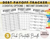 Student Loan Debt Payoff Tracker | Student Loan Debt Tracker | Payment Tracker | Digital Printable | Instant Download | US Letter Size
