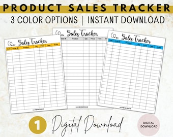 Product Sales Tracker Printable | US Letter Size (Digital Download)