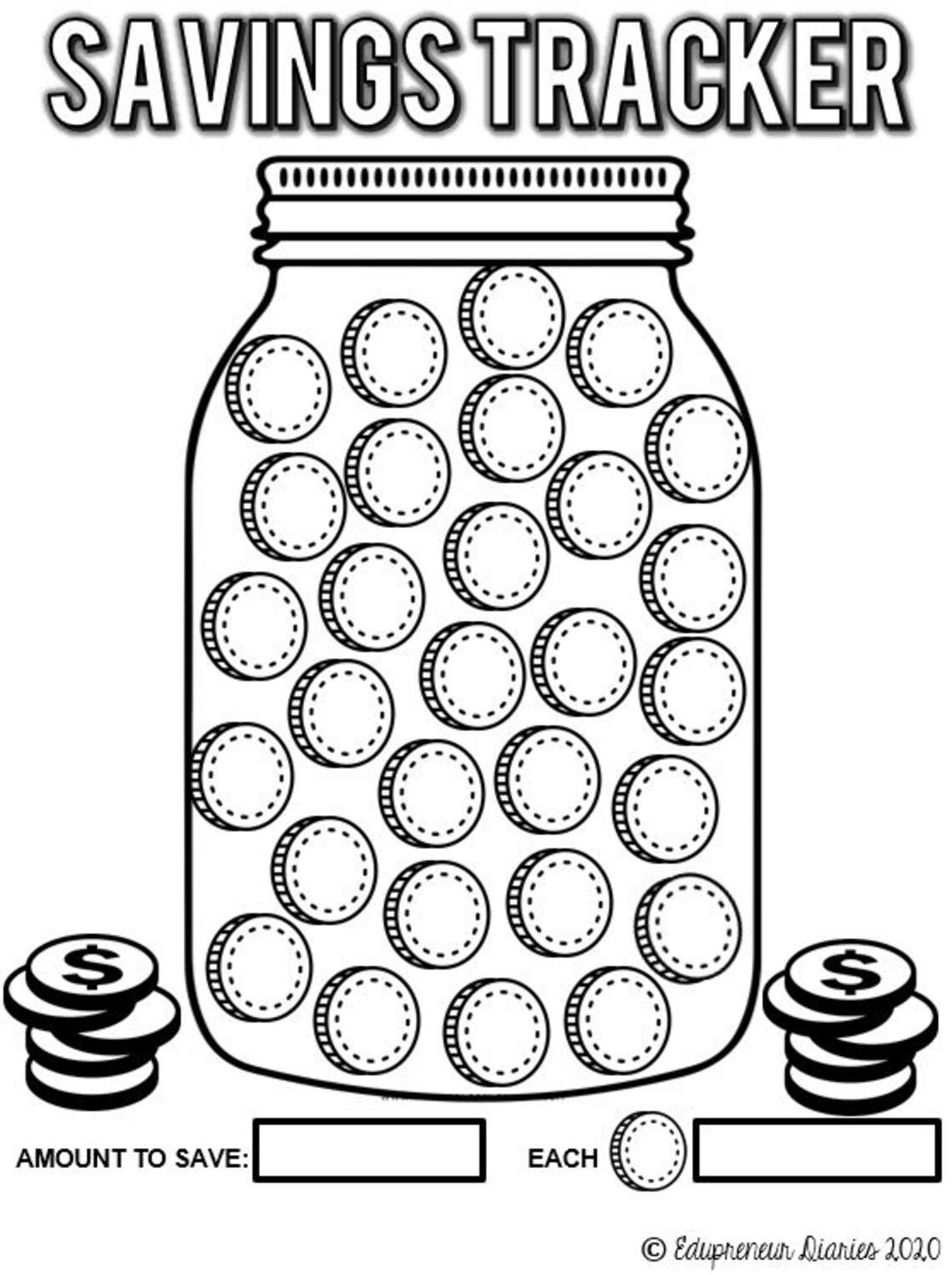 Savings Pages Coloring Pages