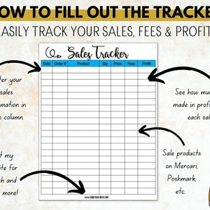 Sales Tracker Text Sales Tracker Printable | Sales Log | Income Tracker | Digital ...