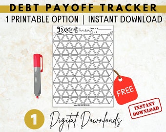 FREE |  Debt Tracker Printable  | Planner Insert |  Visual Chart Insert | Instant Download | US Letter