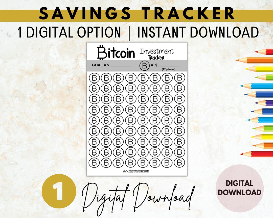 Bitcoin Savings Tracker | Investing Tracker | Robinhood | Brokerage |  Webull | Digital Printable | Instant Download | US Letter Size - Etsy