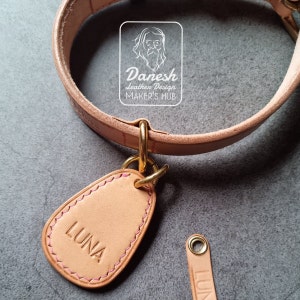 Luna dog collar | Pattern pdf | DIY| leathercraft