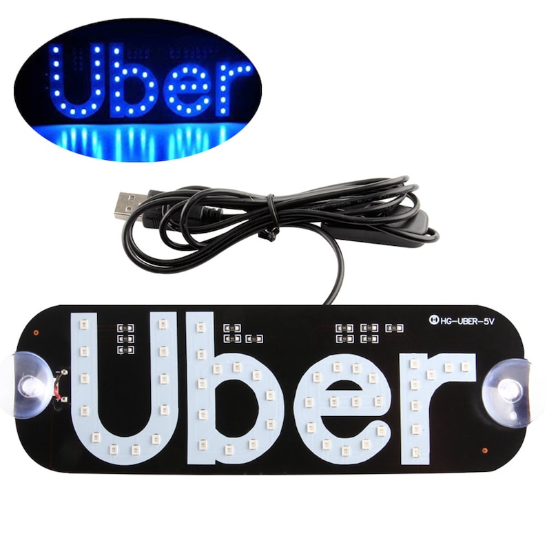 UBER White Color LED Light Amp Beacon Sing for Rideshare Etsy