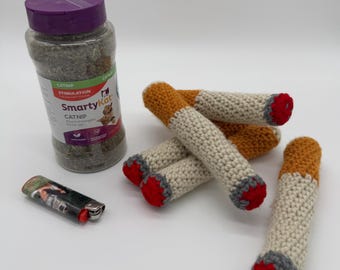Crochet Catnip Cigarette / Cat Toy