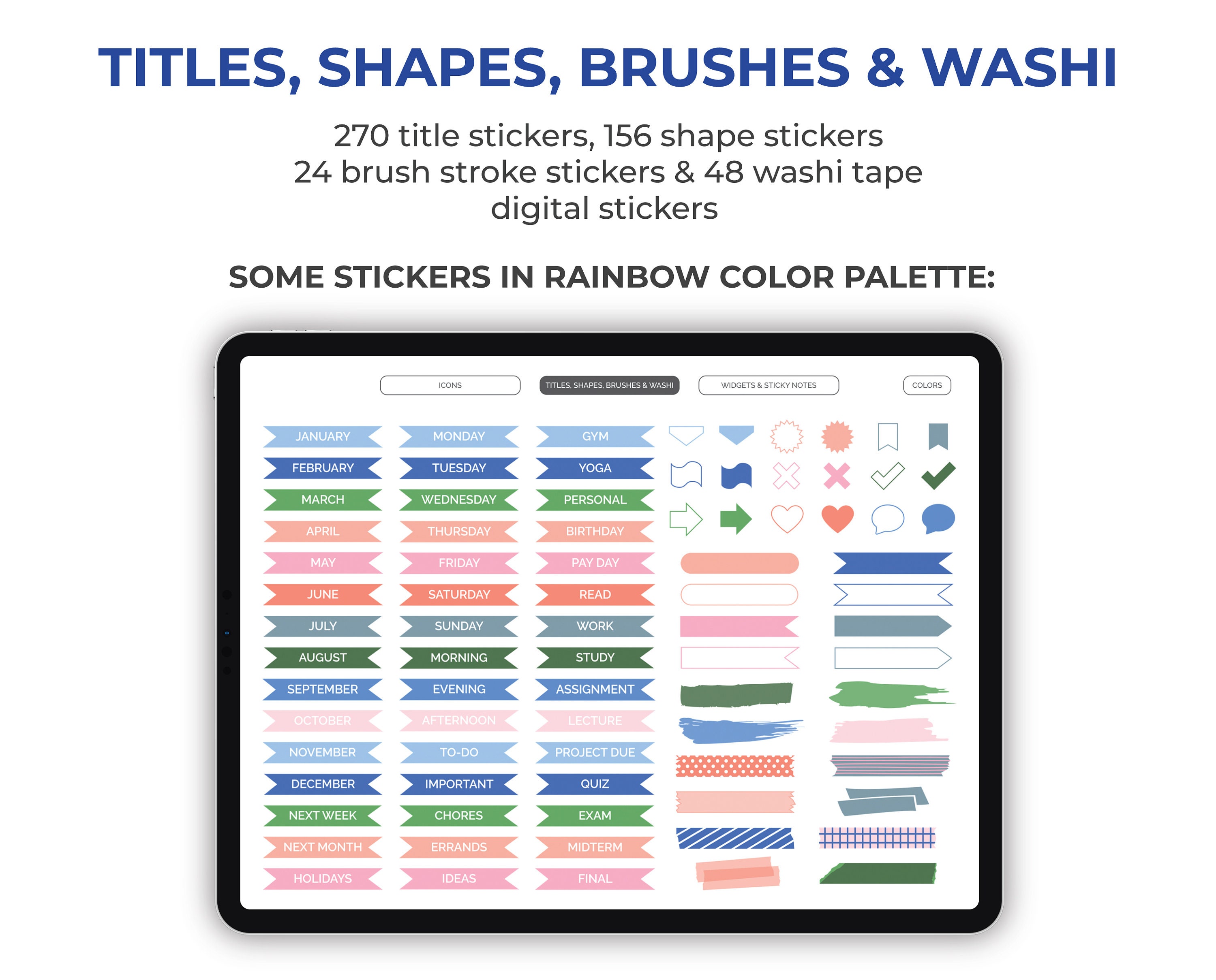 Stickers For Goodnotes Digital Stickers for Goodnotes, Digital Sticker Book, Digital Stickers ...