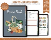 Digital Recipe Book for Goodnotes, Notability | Hyperlinked iPad Planner | Digital Cookbook | Goodnotes Recipes | Digital Meal Planner