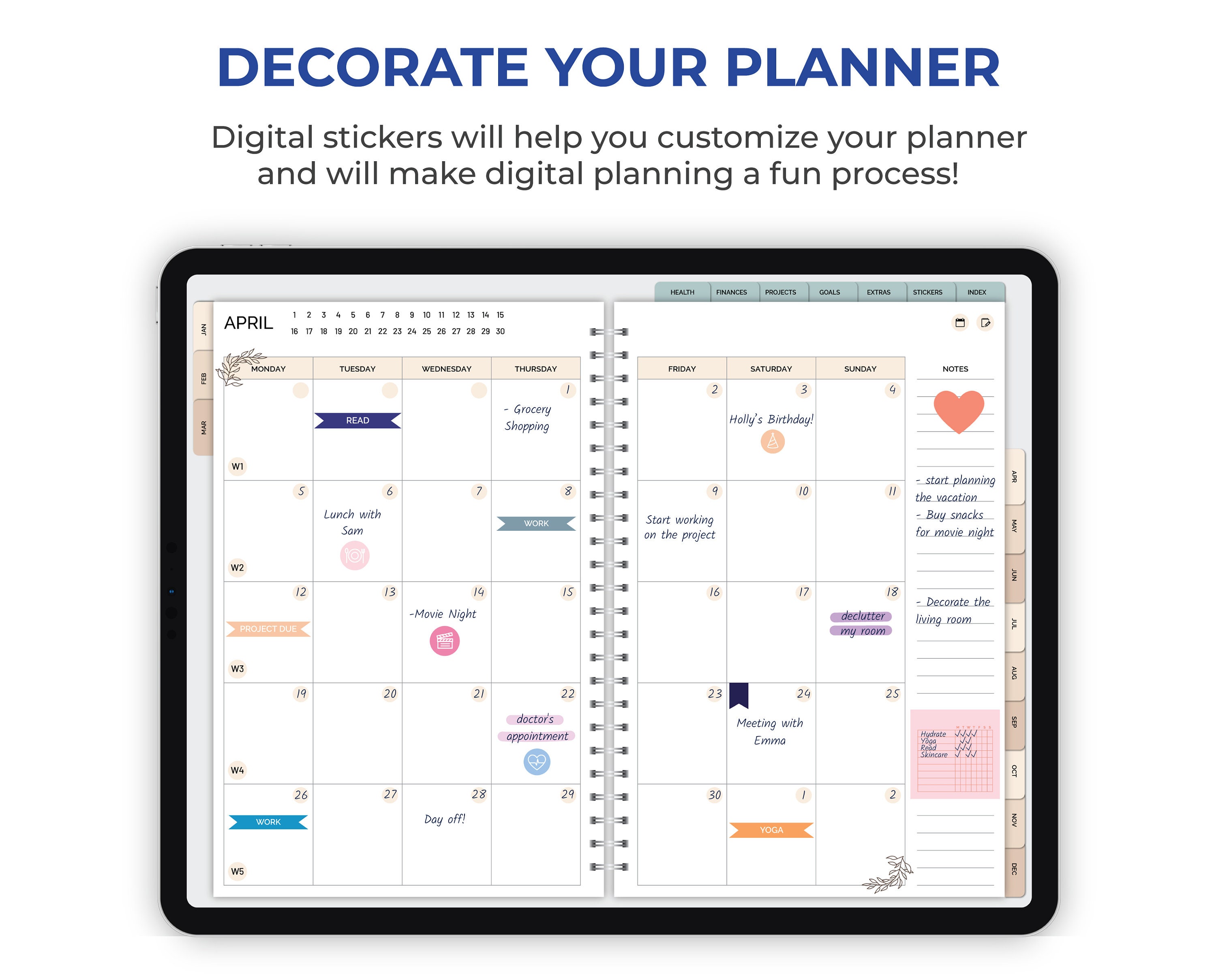 Digital Stickers for Goodnotes, Digital Sticker Book, Digital Stickers ...