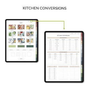 Digital Recipe Book for Goodnotes, Notability Hyperlinked iPad Planner Digital Cookbook Goodnotes Recipes Digital Meal Planner image 6