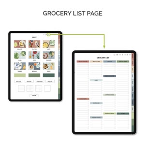 Digital Recipe Book for Goodnotes, Notability Hyperlinked iPad Planner Digital Cookbook Goodnotes Recipes Digital Meal Planner image 5