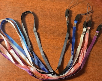 5 multi color 16 Inch Neck Strap Cord Lanyard for Mp3 MP4 Cell Phone Camera USB Flash Drive ID Card. FREE shipping