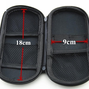 Large Ego wide zippered travel storage case w/ mesh pockets for multi use for pens etc, Choose your color