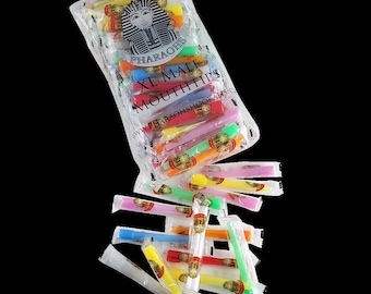 100 Plastic Sanitary disposable Hookah Hose mouth tip. 3.5" Long Color Mouthtip Pharaoh's. Free shipping
