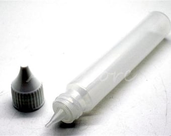 10 Pack 30 ml Clear empty PET Plastic Bottle Ideal for Liquids, fluids, oils or hand lotions Squeezable, Unicorn design  (1 oz capacity)