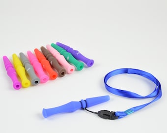 10 Reusable Flexible washable Hookah Hose Silicone Color Mouth Tip + 5 Lanyards