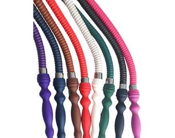 Premium Hookah Hose washable Soft touch handle choose Color with 6 Mouth Tips +  Grommet
