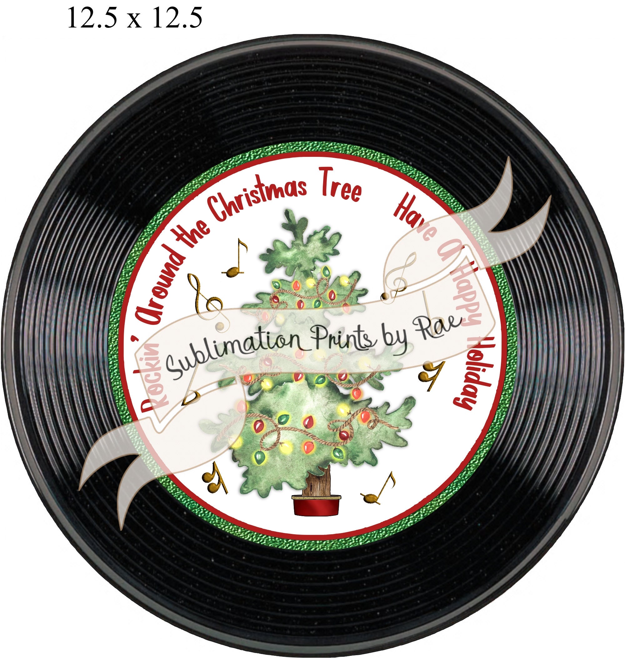 Vinyl Record Rockin Around the Christmas Tree Printable QR  Etsy Canada