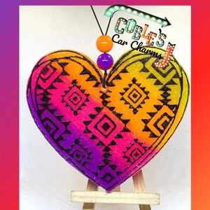 Large Aztec Heart Car Freshie